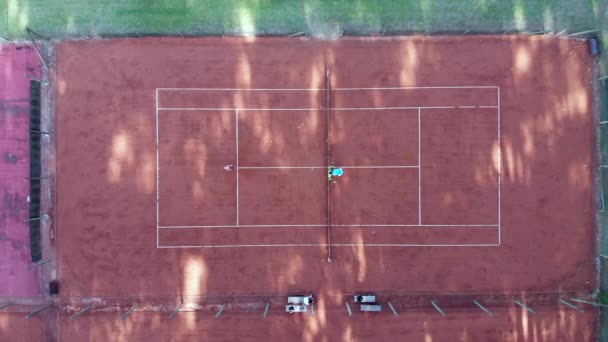 Tennis Court Seen Vertically — Wideo stockowe