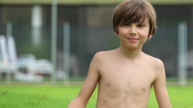 Portrait of cute smiling young boy kid