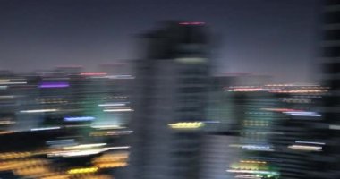 New year eve fireworks celebration in large city view