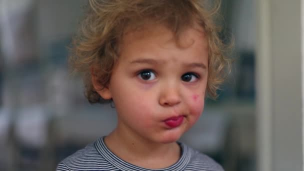 Portrait Baby Boy Toddler — Stockvideo