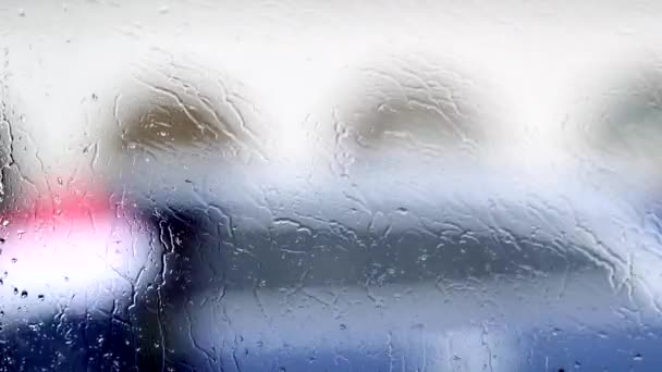 Краплі Вікні Автомобіля Русі — стокове відео