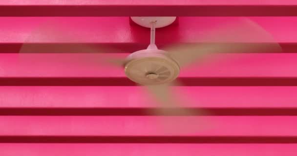 Ventilator Fan Pink Bright Background Color Patterns Venting Air Ceiling — Stockvideo