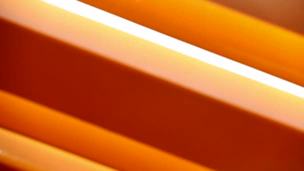 Πορτοκαλί Και Κίτρινο Φόντο Πρότυπα Του Ηλιακού Φακού Φωτοβολίδα Επίδραση — Αρχείο Βίντεο