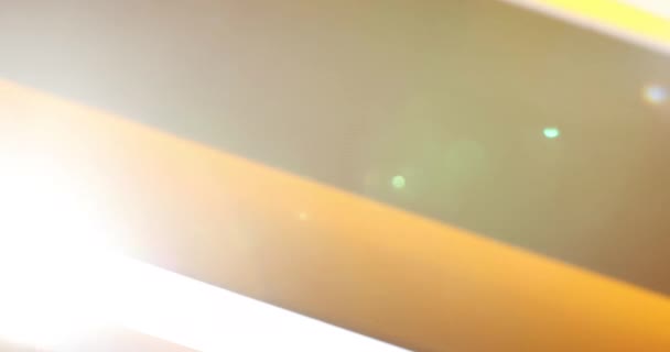 Light Pattern Effect Architecture Yellow Orange Background Patterns Lens Flare — Stok Video