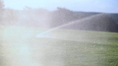 Garden water sprinklers in slow-motion 120fps
