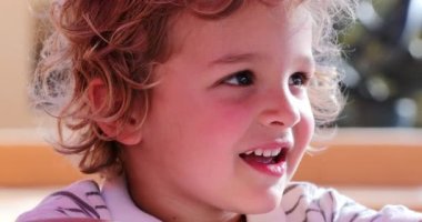 Portrait of child little boy happy