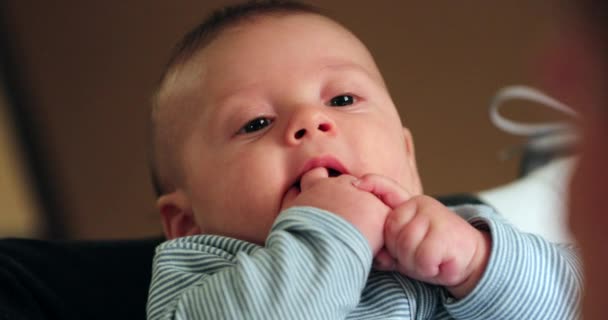Infant Baby Hand Mouth — Stockvideo