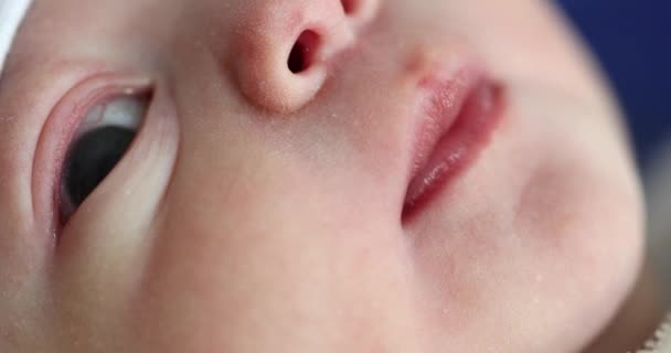 Newborn Baby First Moments Life — Vídeo de Stock
