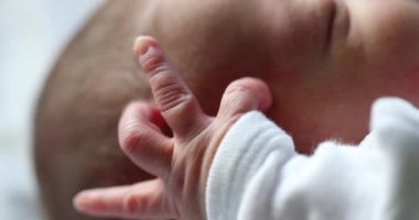 Infant baby newborn in first day of sleeping