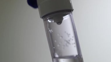 Medical equipment. Perfusion serum slow-motion