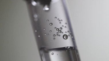 saline IV drip in slow-motion