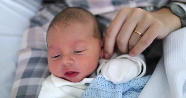 Newborn Baby Birth First Day Life — ストック動画