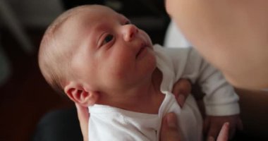 Mother and newborn baby interaction during first baby days of life