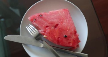 Watermelon fruit on plate dessert