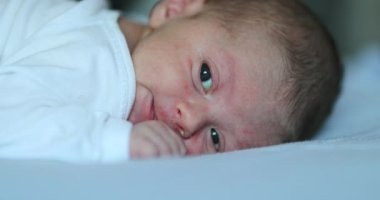 newborn baby cute adorable in first week of life
