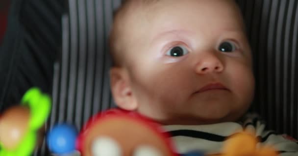 Baby Infant Newborn Seated Baby Chair Rocker Toys — Vídeos de Stock