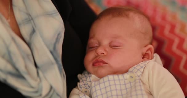 Baby Infant Newborn Sleeping Peacefully — Stockvideo