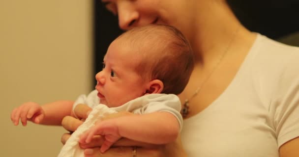 Candid Family Scene Baby Infant Newborn — Stock videók