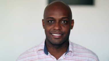 African black man portrait face looking at camera