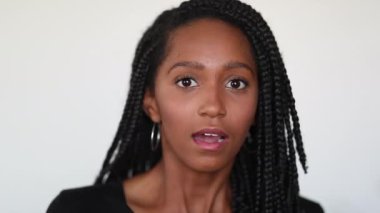 Teen black girl shock reaction