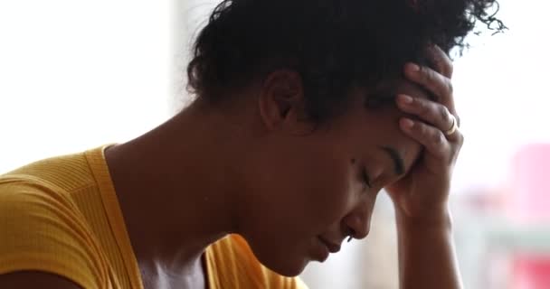 Anxious Young Woman Suffering Person Feeling Depressed Pain – Stock-video