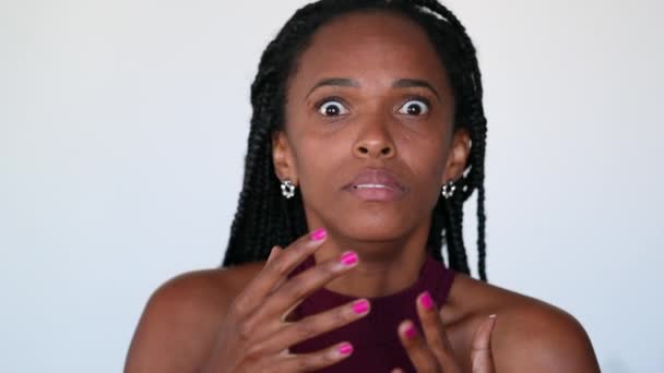 Desperate Black African Woman Despair Frustration — Stock Video