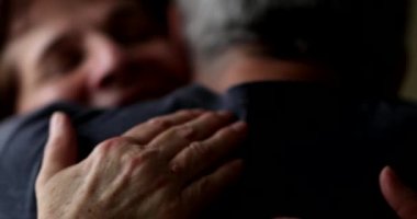 Close-up hands hugging person showing support