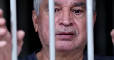 Desperate older man locked inside prison, senior suffering from mental illness