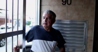 Senior sliding metal gate and entering house