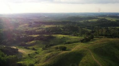 Countryside landscape aerial view from above