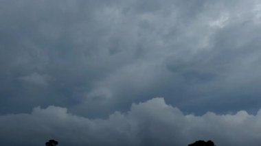 Stormy clouds timelapse motion. coming storm