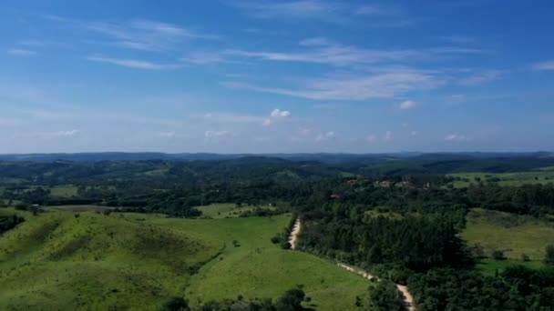 Aerial Clouse Nature Landscape Timelapse Flying Countryside — Vídeo de Stock