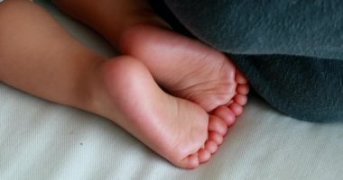Baby feet close-up toes and feet