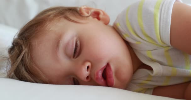 Baby Sleeping Cute Infant Face Close Asleep Adorable One Year — Video