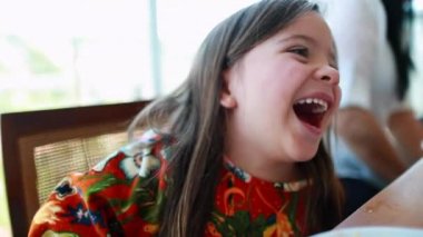 Little girl real life girl child smiling and laughing