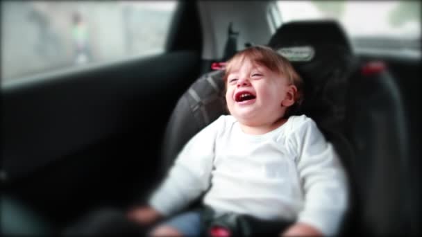 Toddler Child Car Seat Transportation Traveling — стоковое видео