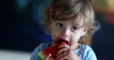 Karpuz yeme yürümeye başlayan çocuk 