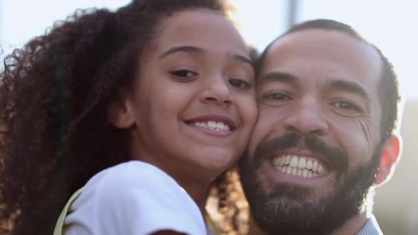 Ethnically Divers Father Daughter — Vídeos de Stock