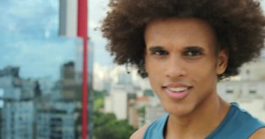 Happy Smiling black african man portrait