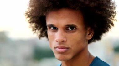 Young Afro american black man portrait