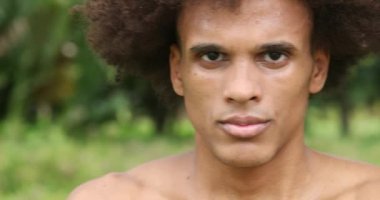 Portrait of handsome black african man