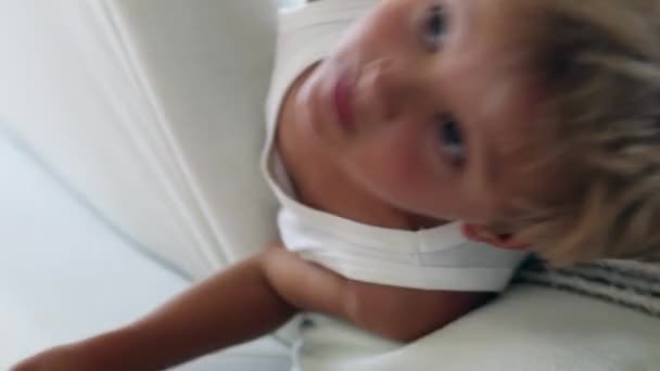 Bored Child Home Quarantine Kid Bore Nothing Covid — Stok video