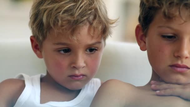 Children Hypnotized Entertainment Media Kids Staring Screen Watching Content Online — Stockvideo