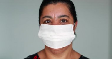 Black woman wearing face mask again covid-19 corona virus outbreak prevention