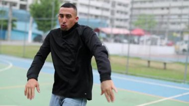 Man dancing street dance freestyle
