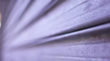 Garage gate closed, street store closed