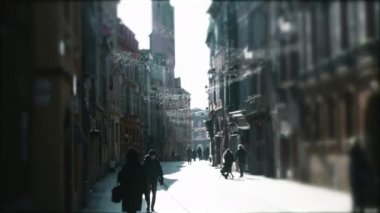 European street during covid time people getting out outside