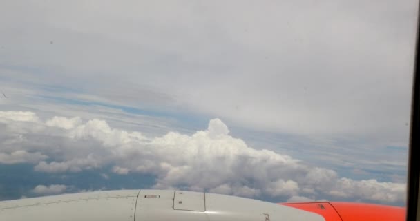 Passenger Perspective Commercial Flight Looking Out Plane Window — Αρχείο Βίντεο