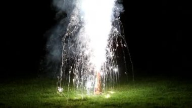 Fireworks on display during new year celebration, volcano firework