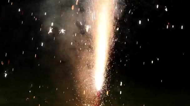 Firework Celebration Slow Motion Spark Flying — Video